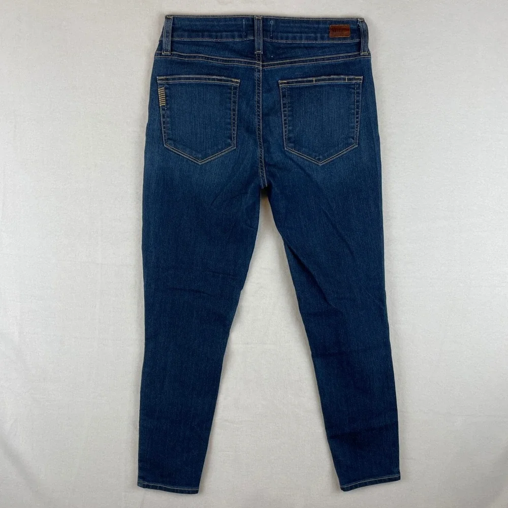Paige Verdugo Crop Skinny Jeans‎ Zach Distressed Blue WJ787 Size 26 x 24